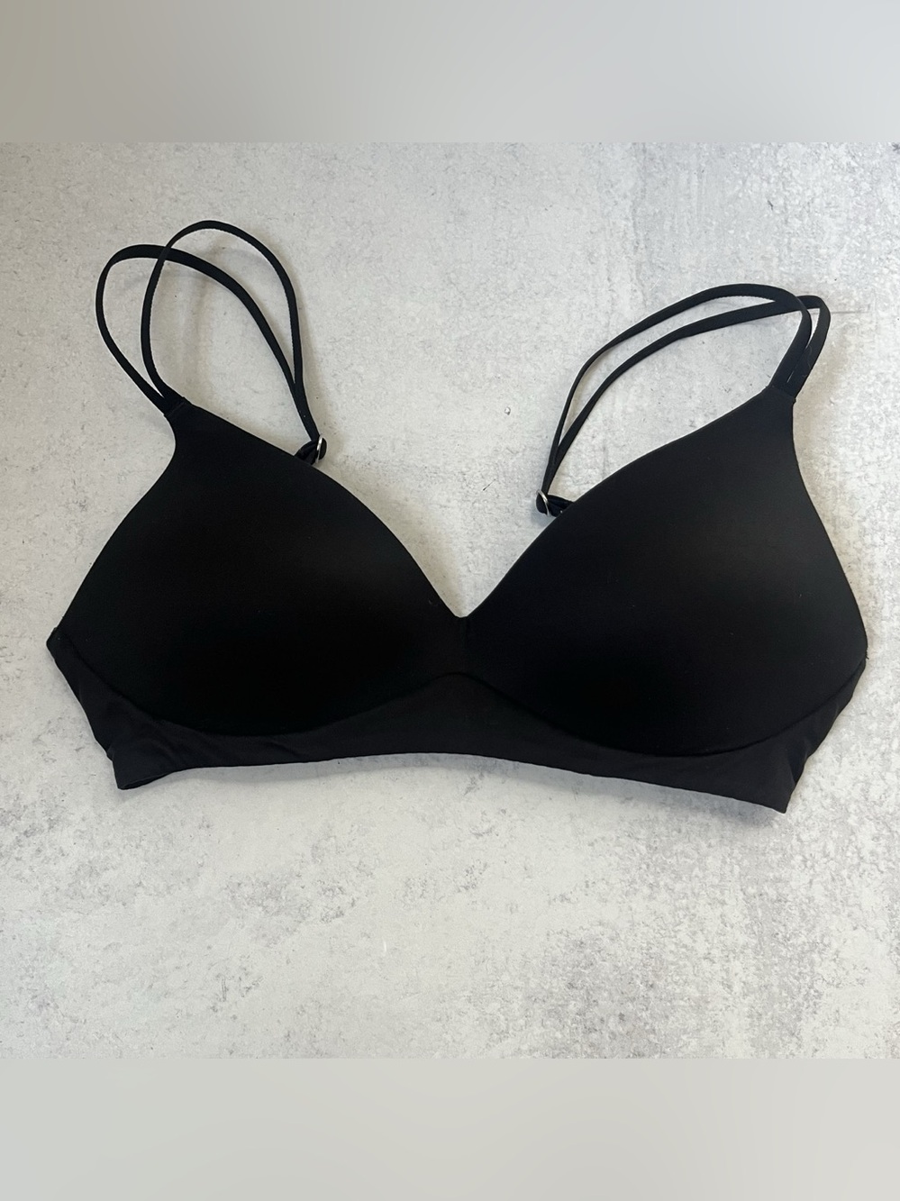 Aerie Bra 32C Real Sunnie Wireless Black Smooth Padded